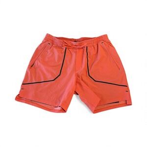Lululemon Athletic Shorts Mens XL Orange Drawstring Lined